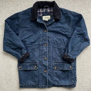St. John's Bay Blue Jean Chore Jacket with Navy Collar